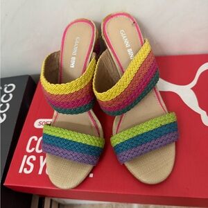 Gianni Bini Colorful Braided Sandals